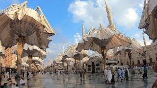 Detik-detik Di Tutupnya Payung Di Halaman Masjid Nabawi Madinah