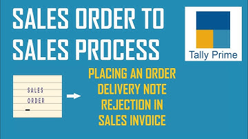 Sales order in Tally Prime | Delivery note | Rejection in | Sales Invoice