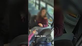 Heroic Students Jump Into Action to Stop School Bus After Driver's Medical Emergency #shorts