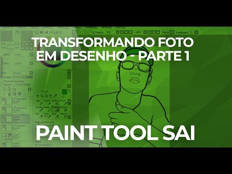 FOTO EM DESENHO CARICATURA NO PAINT TOOL SAI - PARTE 1