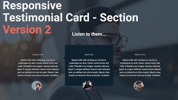 How to Create a Responsive Testimonial Section with Cards (Version 2)