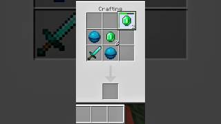Minecraft me craft a powerful emerald sword #minecraft #mcpe #shorts