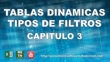 Crear TABLAS DINÁMICAS en Excel. CLARO Y SENCILLO. Tutorial en ESPAÑOL| Capitulo 3 | Filtros