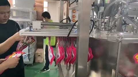 Automatic rotary two head spout pouch filling capping machine