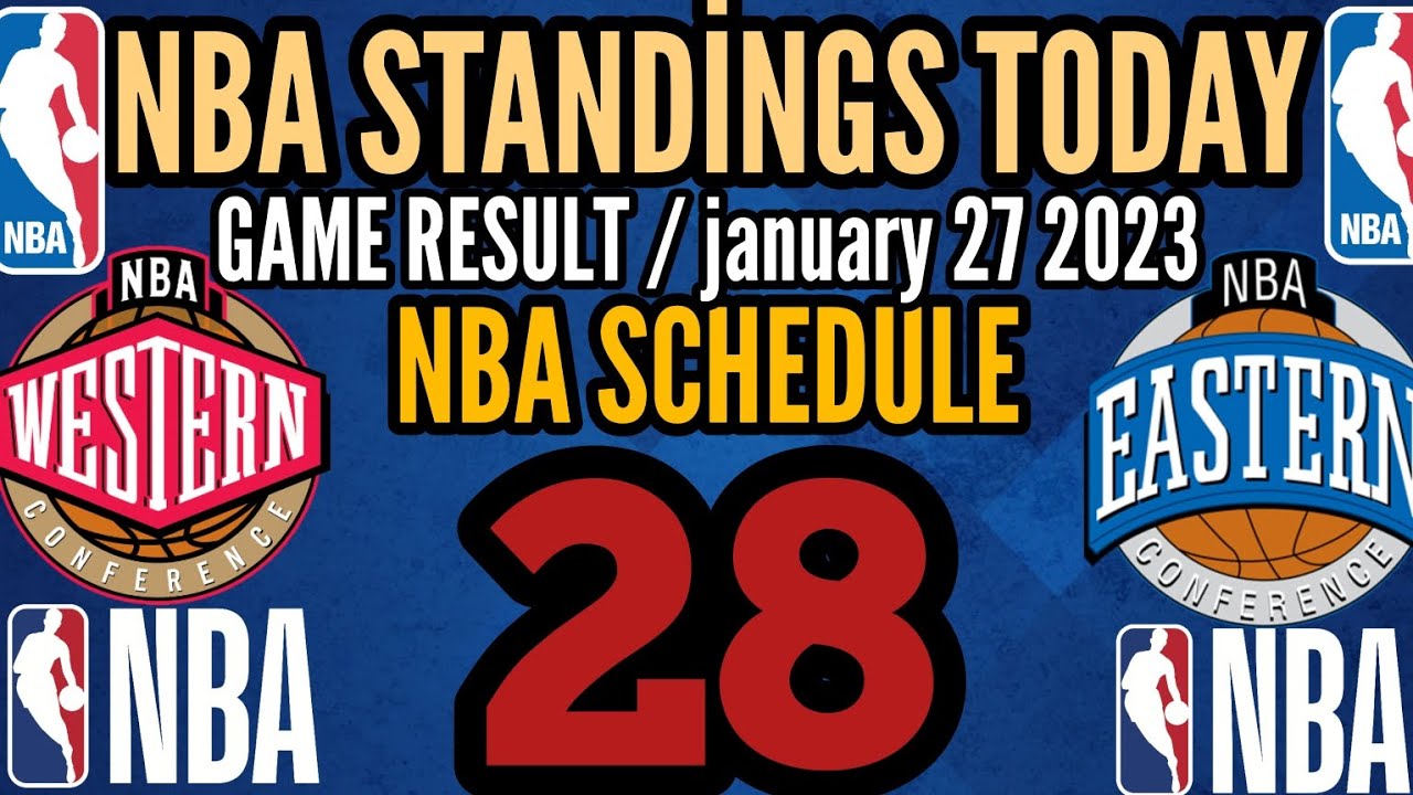 NBA STANDİNGS TODAY of an january 27,2023 NBA GAME RESULT / NBA