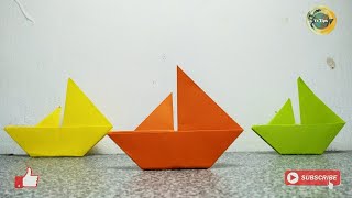 Cara membuat Kapal Perahu layar dari Kertas - Origami perahu layar kertas