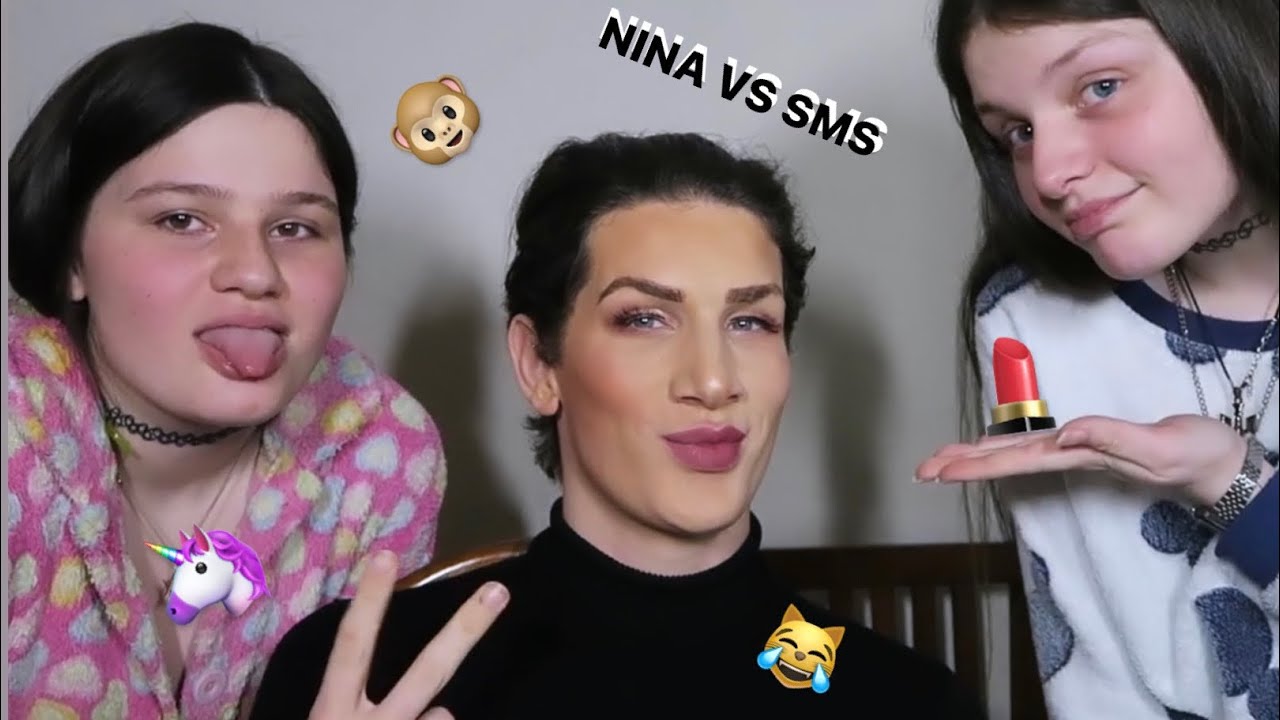 mis hermanas me maquillan y perrita se me hace caca encima | OTO VANS - YouTube