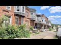 Exploring run down areas of downtown baltimore maryland  north avenue  leakin park with dan bell