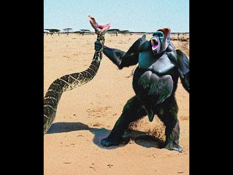 When a big snake chooses the wrong prey, the ending is actually like this. #hyena #animal