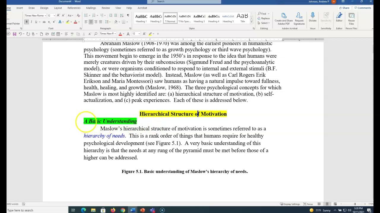 headings and subheadings in a literature review