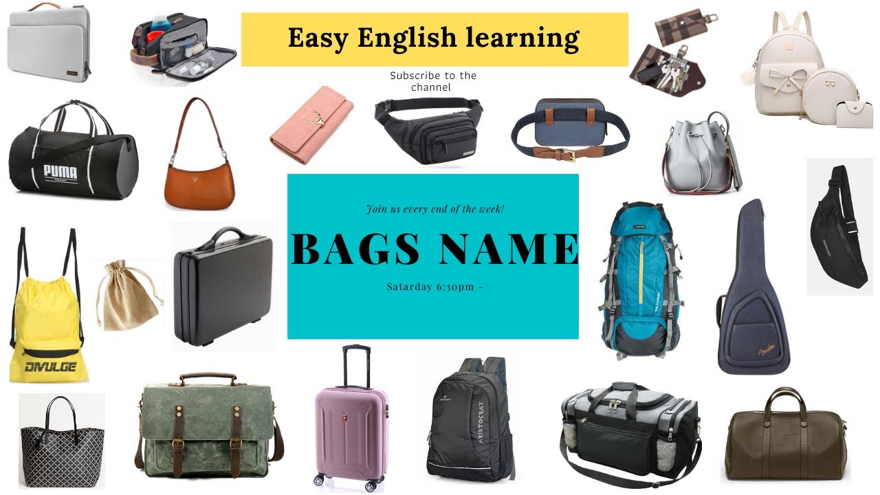 Как по английски будет сумка. Types of Bags. Сумка по английскому. Types of Bags in English. Different Bags English.