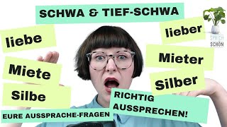 Aussprache verbessern mit SCHWA und TIEF-SCHWA! | Video mit Erklärungen und Ausspracheübungen