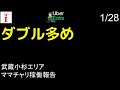 1/28 Uber Eats（ウーバーイーツ）武蔵小杉　ママチャリ稼働報告（ダブル多め）