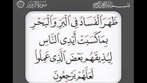 سورة الروم آية ٤١