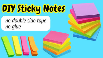 How to make sticky notes without double sided tape and glue | DIY sticky notes | easy school crafts