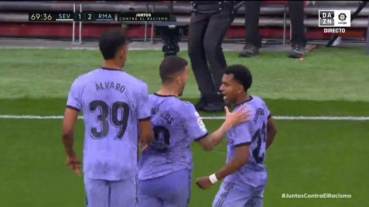 Gol de Rodrygo ⚽ | Gol del Real Madrid al Sevilla | 2-1 | Sevilla VS ...