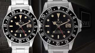Rolex GMT Master Vintage Black Bezel Steel Mens Watch 1675