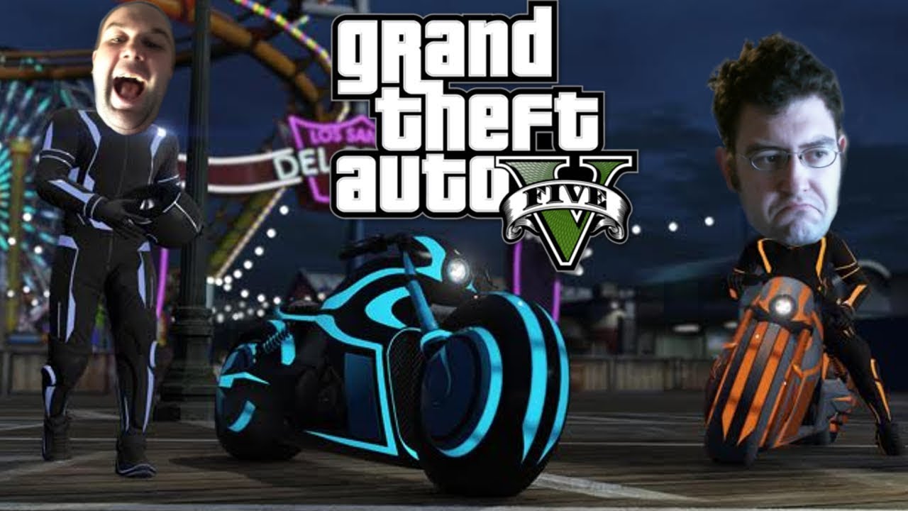 Light Bright Bike Battle! - GTA5 w/Zach-1992-Attack