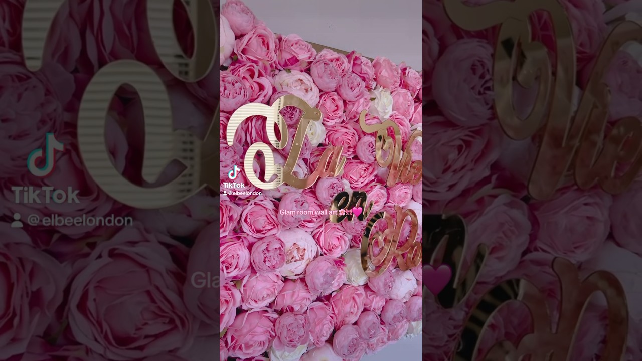 Pink DIY Flower Wall For My Glam Room 