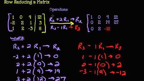System of Equations - Row Reducing 3 x 4 Matrix