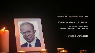 In Loving Memory of Lloyd Reynold Bradshaw - Obituary