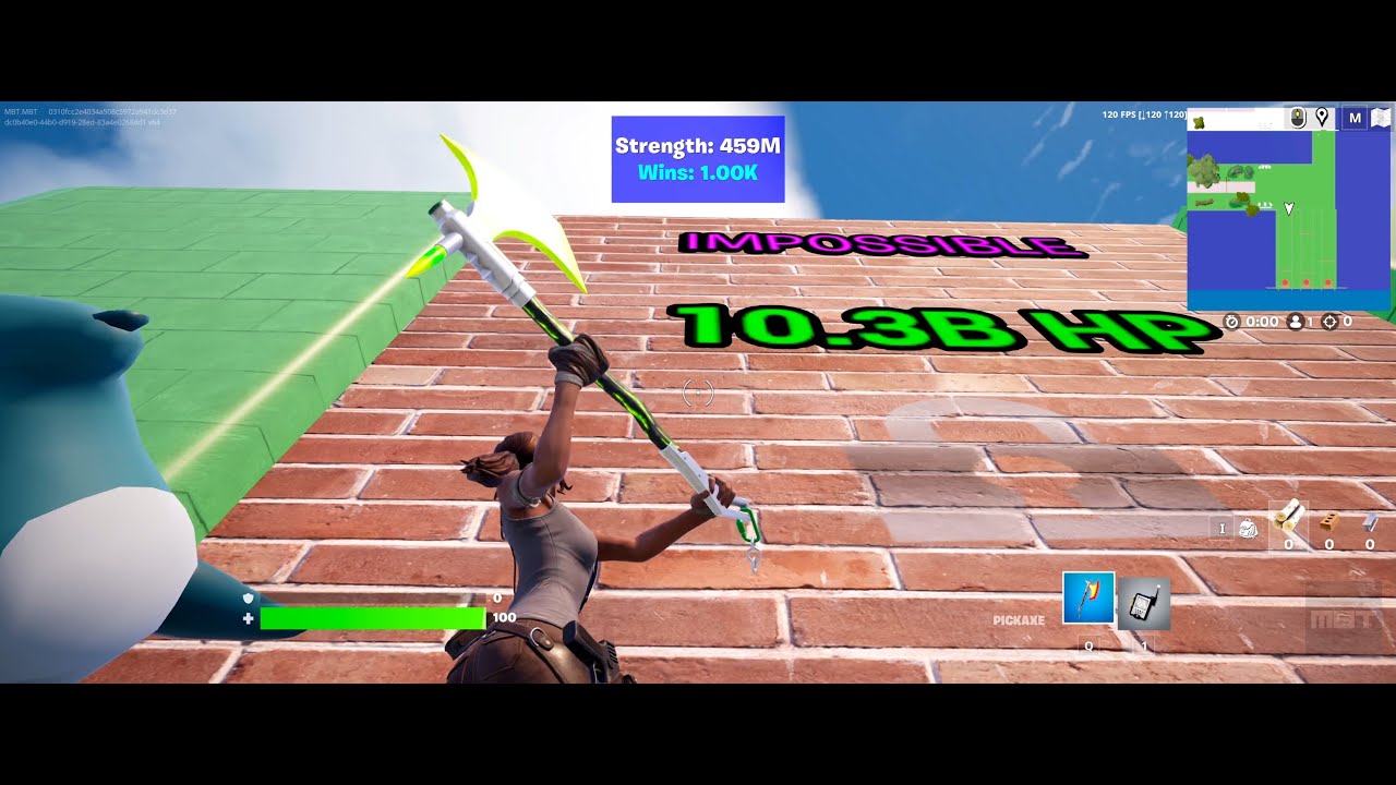 FORTNITE 💪+1 STRENGTH EVERY SECOND!💪 IMPOSSIBLE WALL MAP CODE 0799