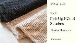 Knitting Tutorial - Picking Up Dropped I-Cord Stitches