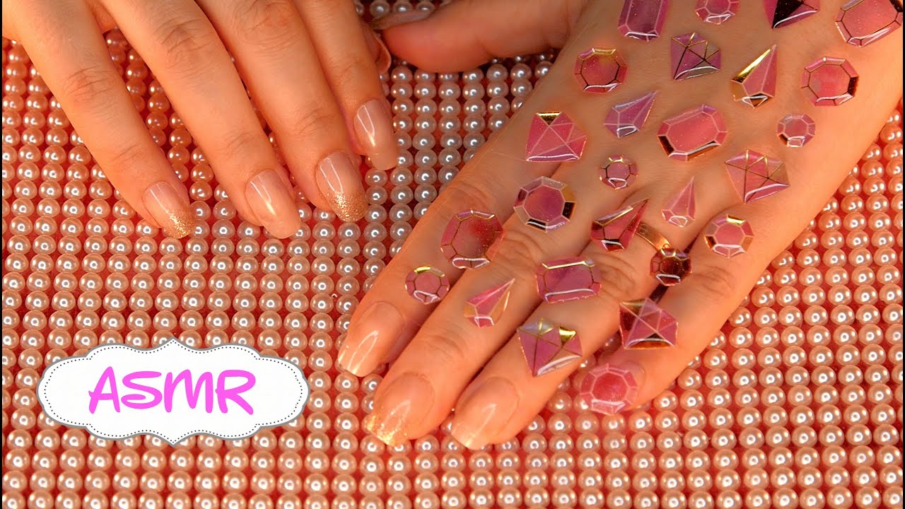 🎧ASMR Tapping & Scratching on Rhinestones, Stickers, Pearls, Confetti Diamonds✨✨✨