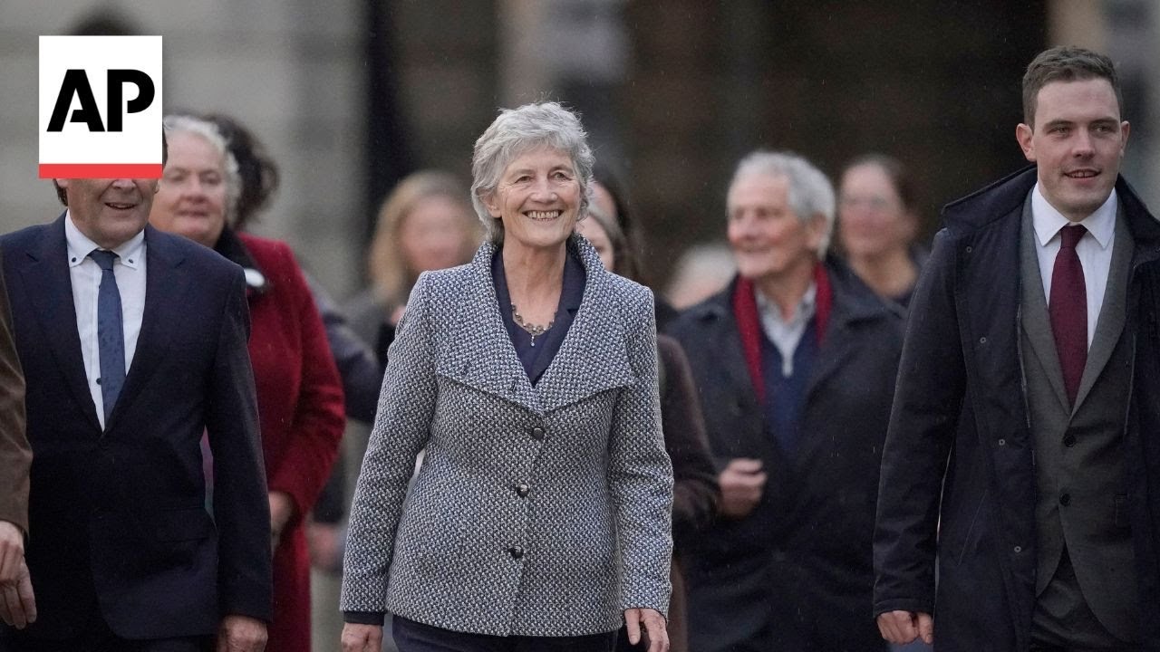 Ireland's President elect Catherine Connolly arrives at Dublin Castle