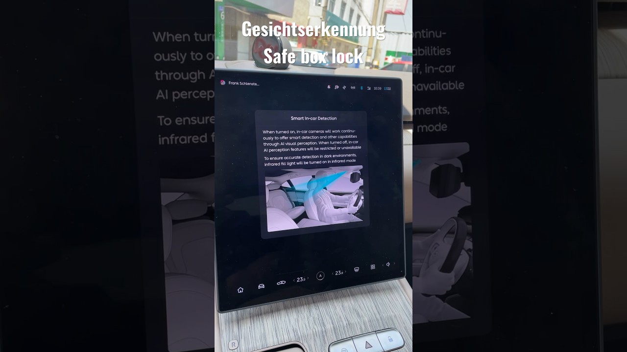 ET7 Gesichtserkennung z.B. ändern von Profil @ Sicherheitseinstellungen 