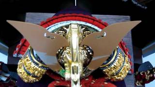 兜平飾り20120211武士10号兜竹虎二曲屏風平飾り1016