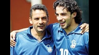 Roberto Baggio & Del Piero vs Reggiana | 1995 Serie A | 2 Goals | All Touches & Actions