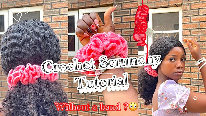 Easy Crochet Scrunchie🌸|scrunchie without a band #scrunchies  #crochetscrunchies  #crochettutorial 