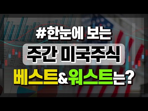 한눈에 보는 주간 미국주식 베스트&amp;amp;워스트 (미주알 GO주알.해외주식투자/20.08.21)