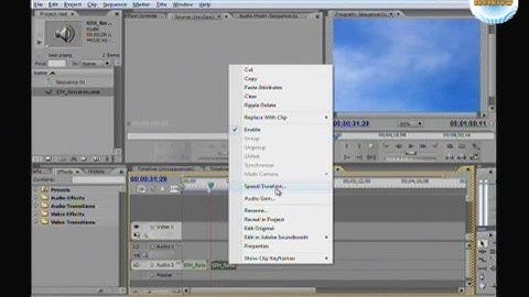 Adobe Premiere CS3 - Backmasking / Reverse play