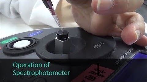 Operation of spectrophotometer