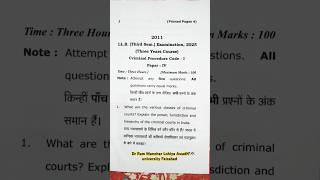 llb 3rd semester Criminal Procedure Code - 1 #law #lawexam #llb