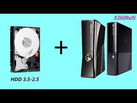 Видео: жесткий диск в место привода xbox 360 slim