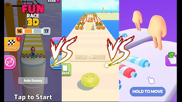 Fun Race 3d Vs Sandwich Runner Vs Crushy Fingers All Level. Gameplay Android and Ios