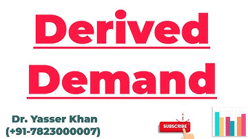 Derived Demand | Theory Of Demand | Demand | Joint Demand Meaning | Joint Demand Means