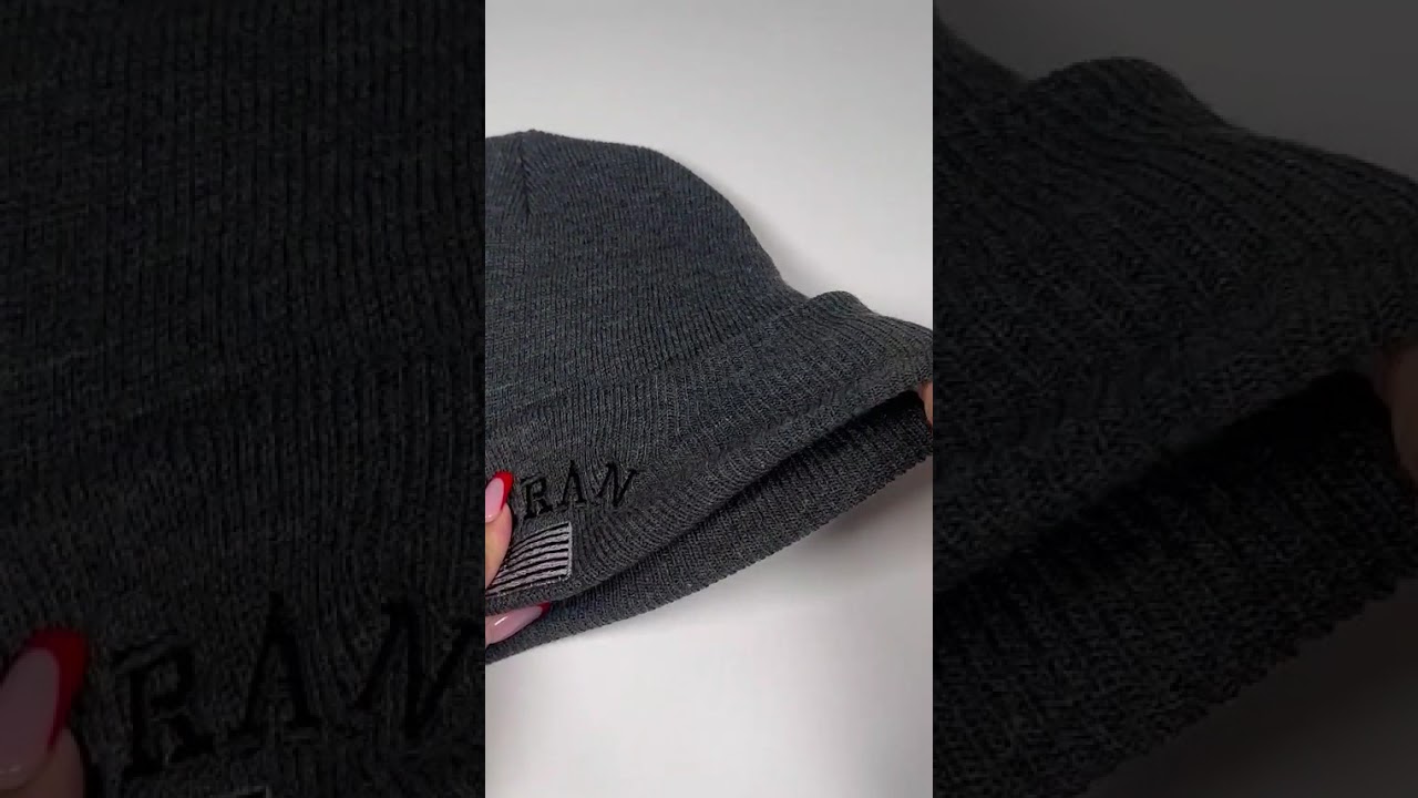 Veteran USA Flag Embroidered Long Beanie