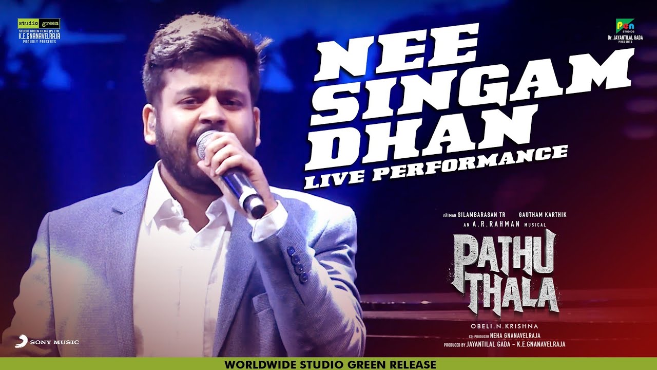 Pathu Thala   Nee Singam Dhan Live Performance  Silambarasan TR  A R Rahman  Gautham Karthik