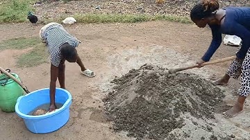 Building a pit latrine foundation // Construction
