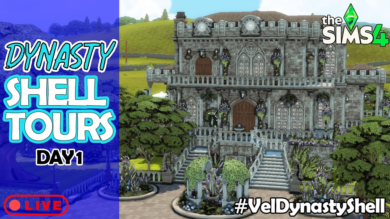 Sims 4 Dynasty Shell Challenge Tours - Day 1!  | Community Build Showcase (LIVE)
