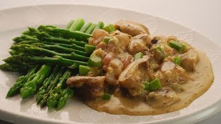 Asparagus with Mushroom Cream Sauce | Cooksmart | Sanjeev Kapoor Khazana