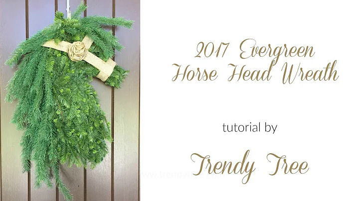 Faça uma coroa de Natal de pinheiro com cabeça de cavalo!