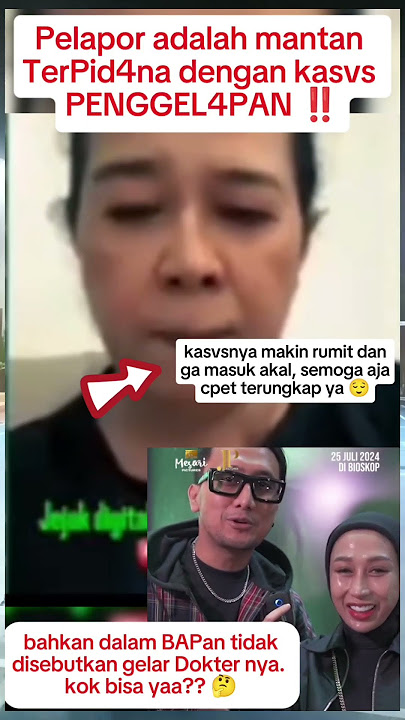 pelapor pernah kena tindak pid4na kasvs penggelapan 😱 #attaubah #rezagladys #trending #artist #fyp