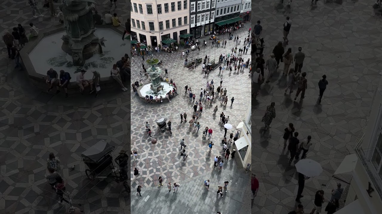 Busy Day in Copenhagen | City Center View from Illum Store Rooftop