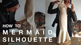 How to create mermaid silhouette