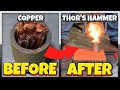 Mini Thor's Hammer- Ingot - Home Made Furnace - Bullion - Molten Metal Melting - Copper